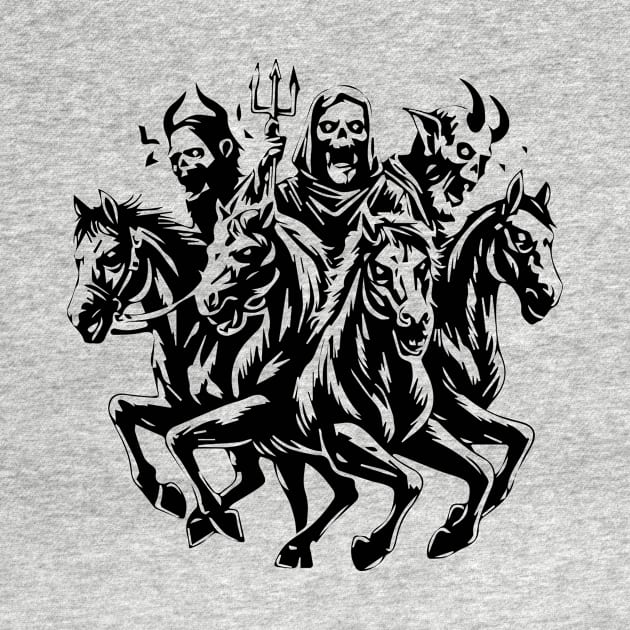 The Four Horsemen of the Zombie Apocalypse by lkn